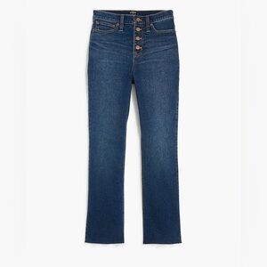 J. Crew High Rise Flare Cropped Blue Jeans